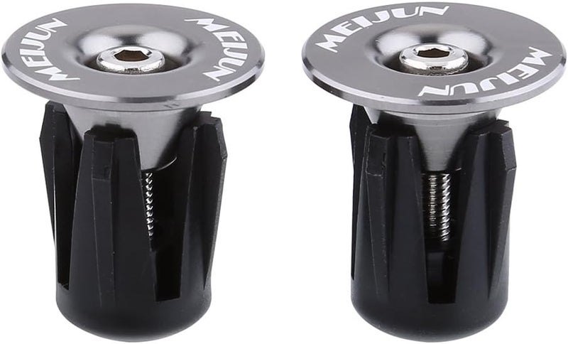 woobles Handlebar End Plug, Aluminum Handlebar Grips Handle Bar Cap Stoppers for Bicycle Cycling MTB Road(2pcs) - Image 2